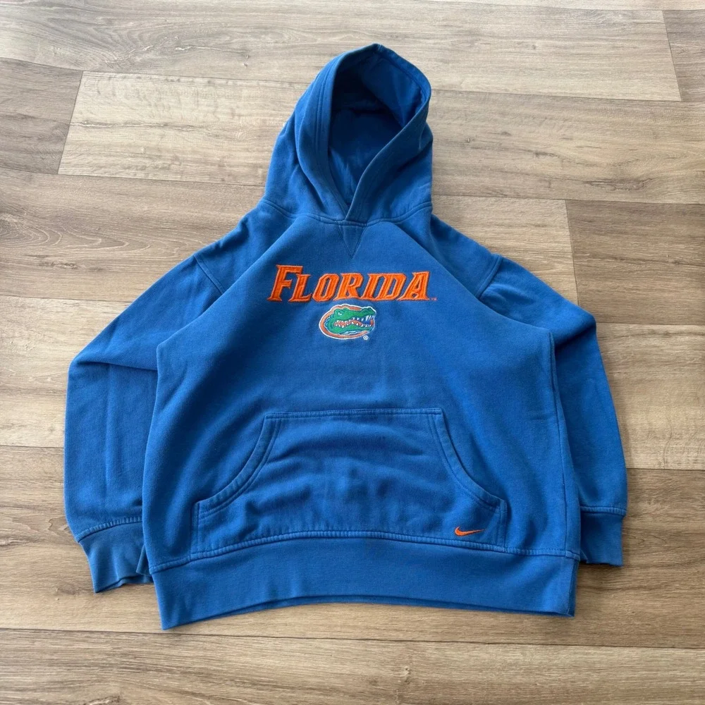 Nike Florida Gators Hoodie Womens XS Blue Pullover Sweatshirt NCAA Embroidered